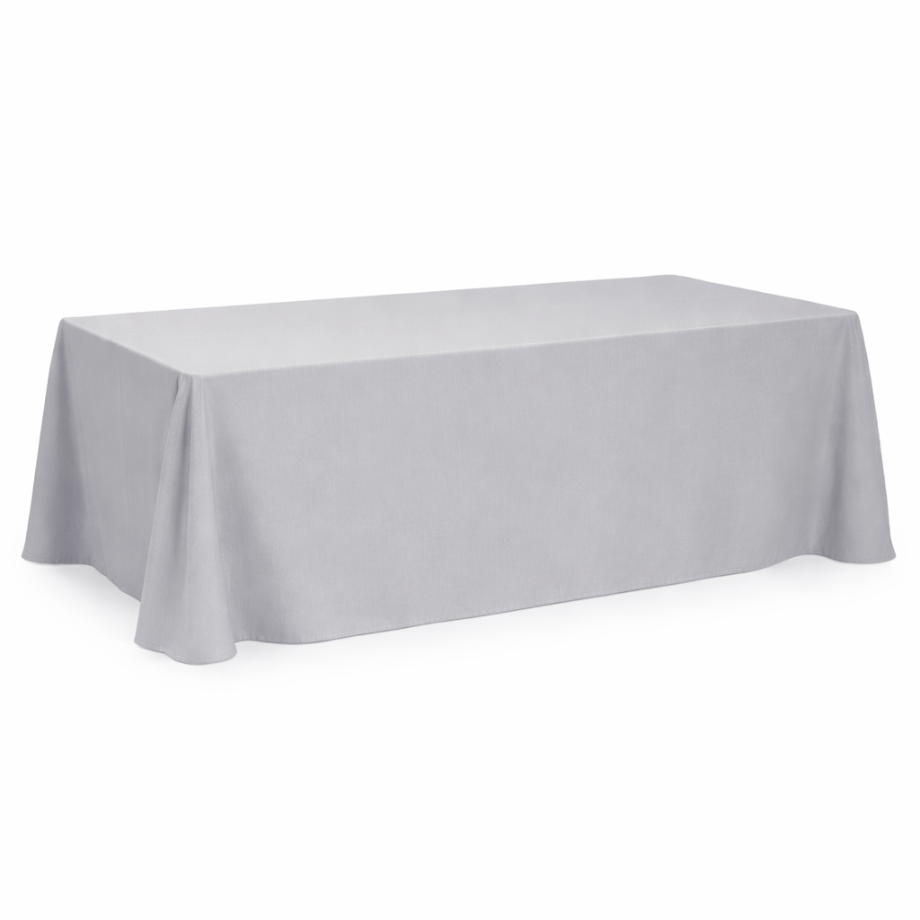 Amalfi Medrite Grey – 70" x 108" Rectangular Banqueting Tablecloth - Cotton Feel