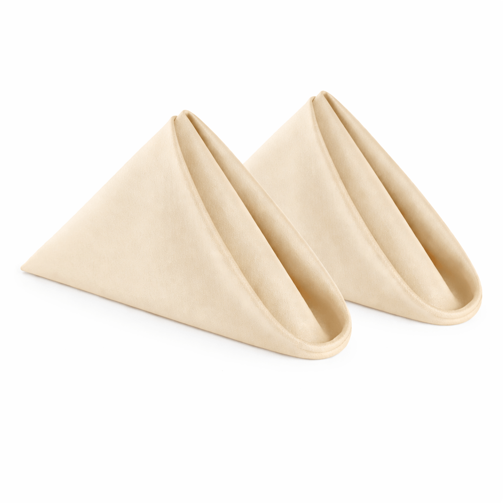 Cream Ivory – 50cm x 50cm - Polyester Banqueting Napkins - Cotton Feel
