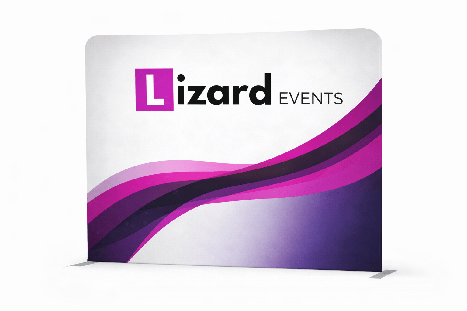 Exhibition Equipment - Straight Tension Backdrop Display - Curved Top 3m Wide x 2.3m Tall - 2 Days